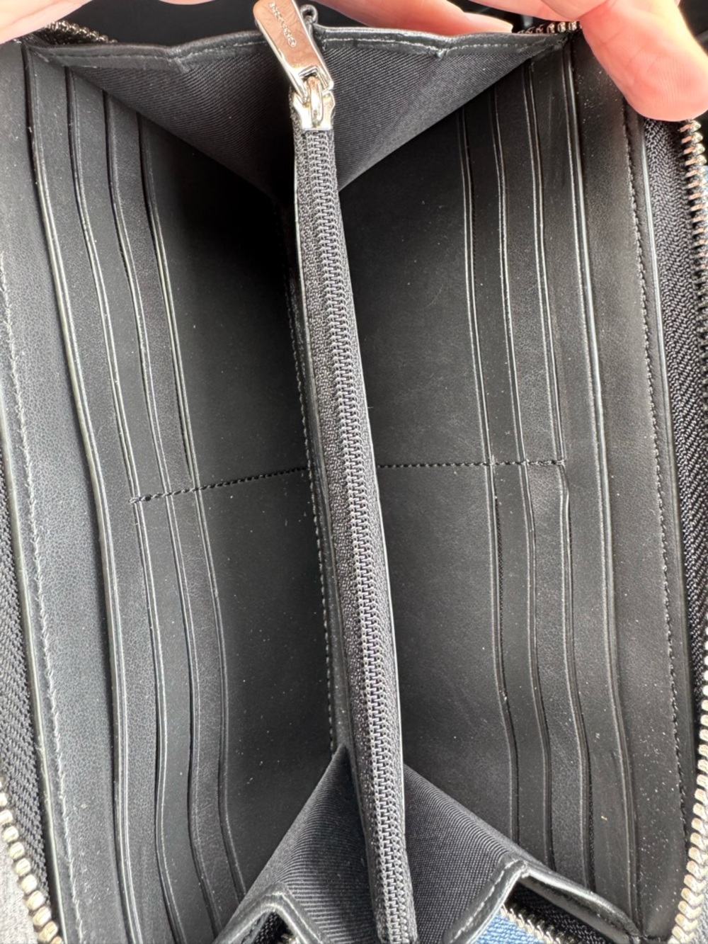 Coach Monogram Jacquard Canvas Accordion Zip Long Wallet New Without Tags - Picture 5 of 12